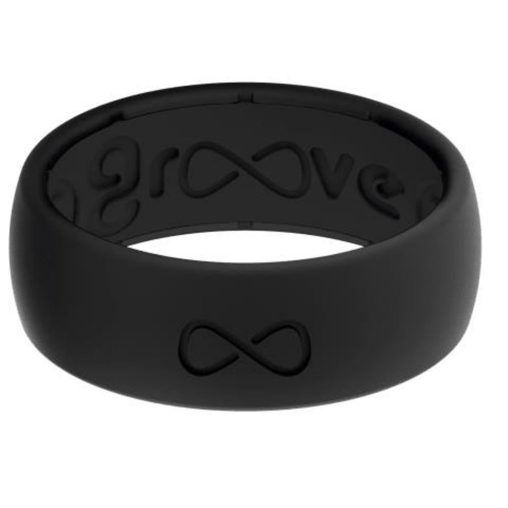 Groove Life Men's Silicone Wedding Ring in Black